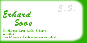 erhard soos business card