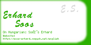 erhard soos business card